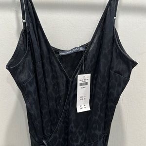 Abercrombie satin high low wrap dress